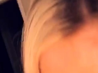 Chubby big tits shemale jerking her big cock