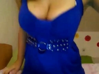 cute girl with glasses on webcam