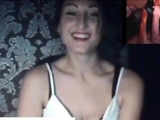 Amateur young teen solo masturbation on her livingroom