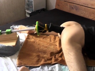 Anal Fucking Machine with long Dildo