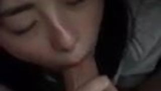Chinese girl gives blowjob