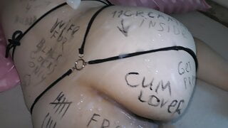Found my slut-wife after BBC bareback gangbang-POV Roleplay