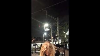 Public Paulina Back At Starbucks Patio Stripping + Cumming