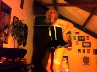crossdresser dildo and dance!