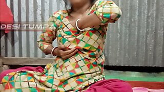 Desi Tumpa bhabhi show her white bigboobs and creamy tight pussy when her husband not in room