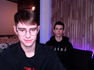 Gay twink masturbates on webcam