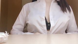 Korean girl flashing boobs