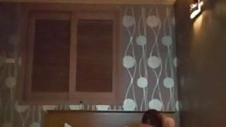 Korean Karoake Slut performs with white dick in love Hotel