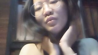 Asian girl at home alone bored to be alone Masturbate 7