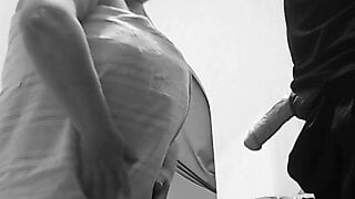jerking off a big dick to a cumshot