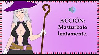 Spanish JOI con una bruja. Tu ama necesita semen.