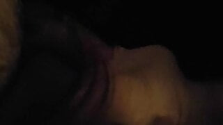 Blowjob for bf in the dark