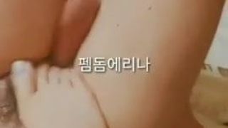 Korean femdom footjob