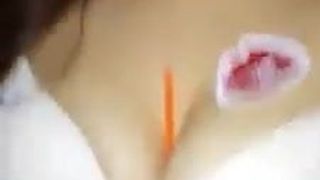Korean Girl shaking her boobs in a club