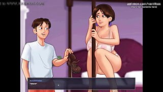 Summertime Saga – Hot Big Tits MILF Step Mommy Sees Step Son’s Huge Erect Cock for the Very First Time – #32