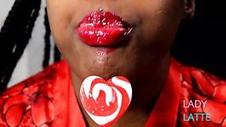 Lady Latte Watch My Long Wet Tongue Lick All Over This Lollipop – Lollipop Licking Tongue Fetish